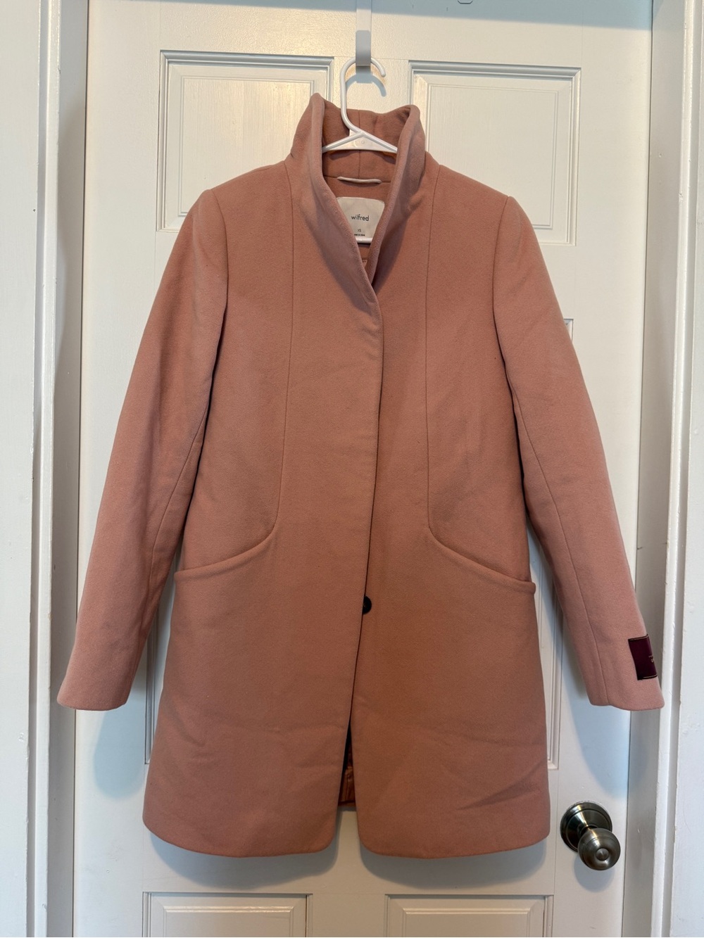 Wilfred Dusty Rose Single-Breasted Trench Coat